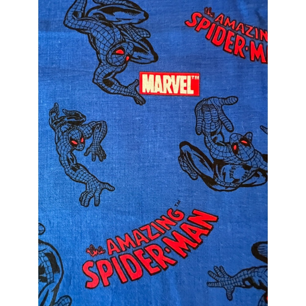 Fabric Vintage RARE Marvel Amazing Spiderman Action Con Comicon Blue 26" x 44" W